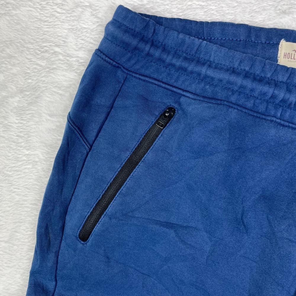Hollister Jogger Pants Mens Small Blue Mid Rise Training Athleisure Tapered Leg - Picture 7 of 12